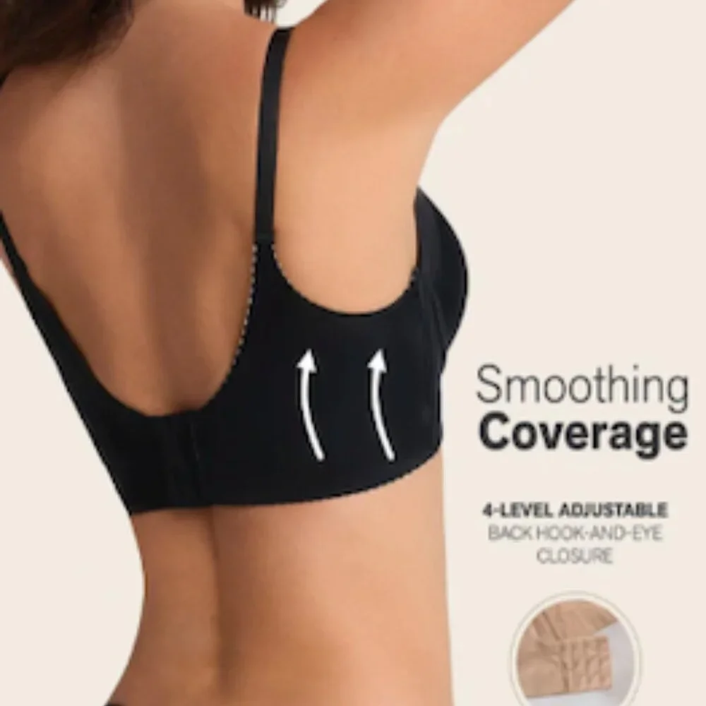 Leonisa High Profile Back Smoothing Bra with Soft Full Coverage Cups - Picture 2 of 5